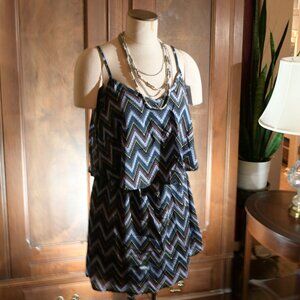 BeBop Women's Chevron Southwestern Pattern Midi Dress Size M